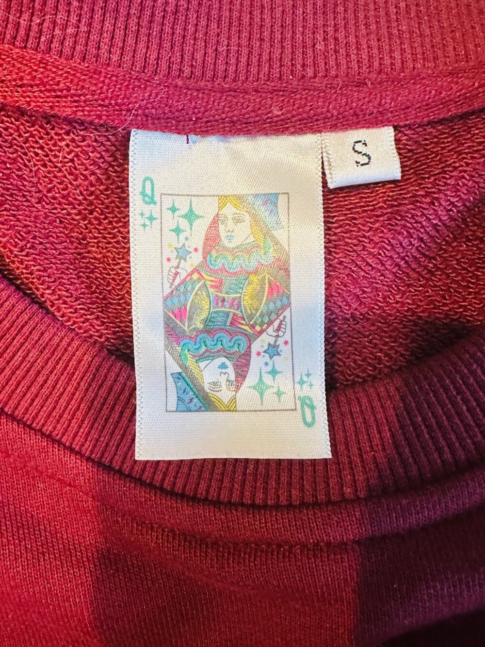 QUEEN OF SPARKLES THANKSGIVING BURGUNDY  SWEATSHIRT SMALL/ MEDIUM - Picture 7 of 9